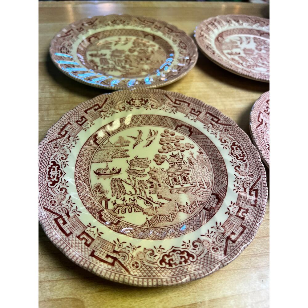 Vintage Royal Wessex Collection 7" England Pink Rosa Plates (Lot of 4) - Picture 4 of 7